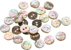 25Pcs Natural Shell Button, 2 Hole 10mm Mother of Pearl Buttons for Shirt Coats Suits Jacket Jeans Skirts DIY Sewing Crafts, 1.5-2.3mm Thick, Brown