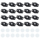 24 Pcs Self Adhesive Caster Wheels, 360 Degree Rotation Mini Caster Swivel Rollers Universal Sticky Swivel Wheels for Furniture Storage Bins Trash Can (Black, 1 Nylon Rolling Ball)
