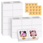 LinkMejor Cookie Boxes con finestra, piccole scatole per pasticceria per dolci