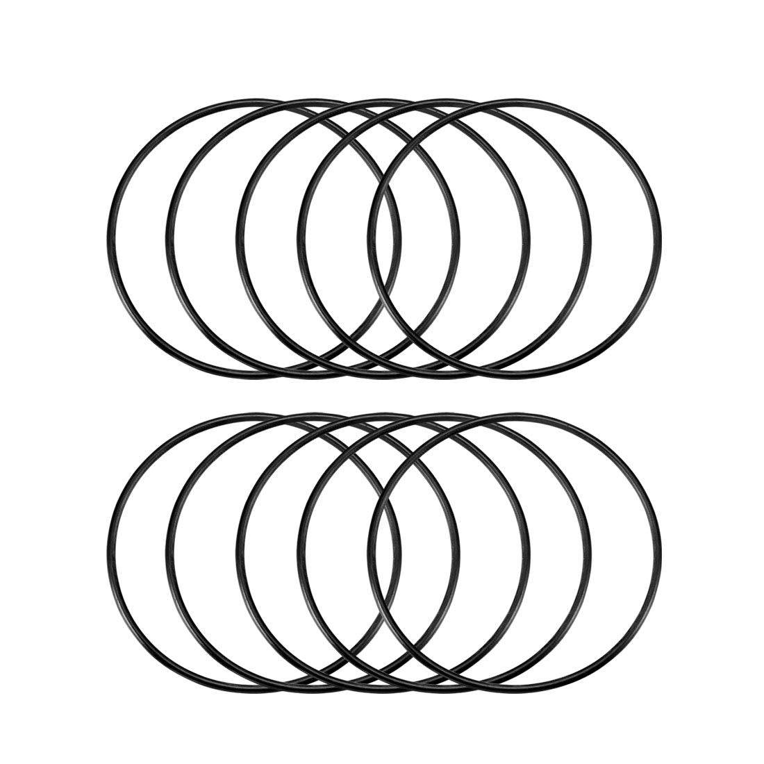 Nitrile Rubber O-Rings, 66mm OD 64mm ID 2mm Width, Metric Sealing Gasket, Pack of 10