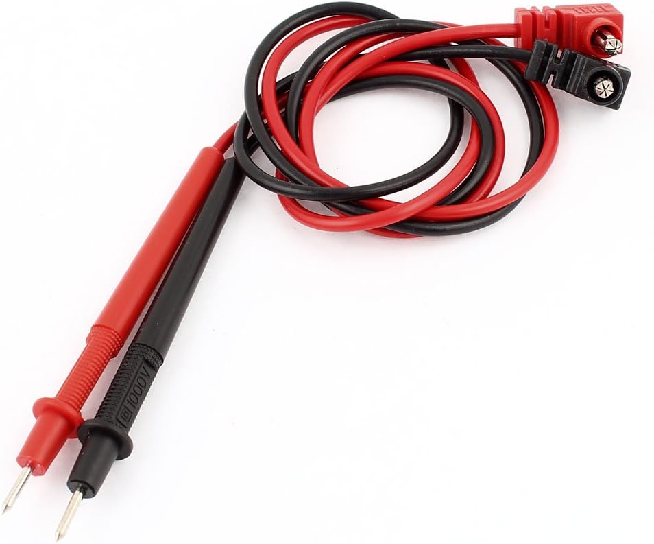 Pair 1000V 4mm Dia Banana Connector Flexible Wire Multimeter Test Lead Probe
