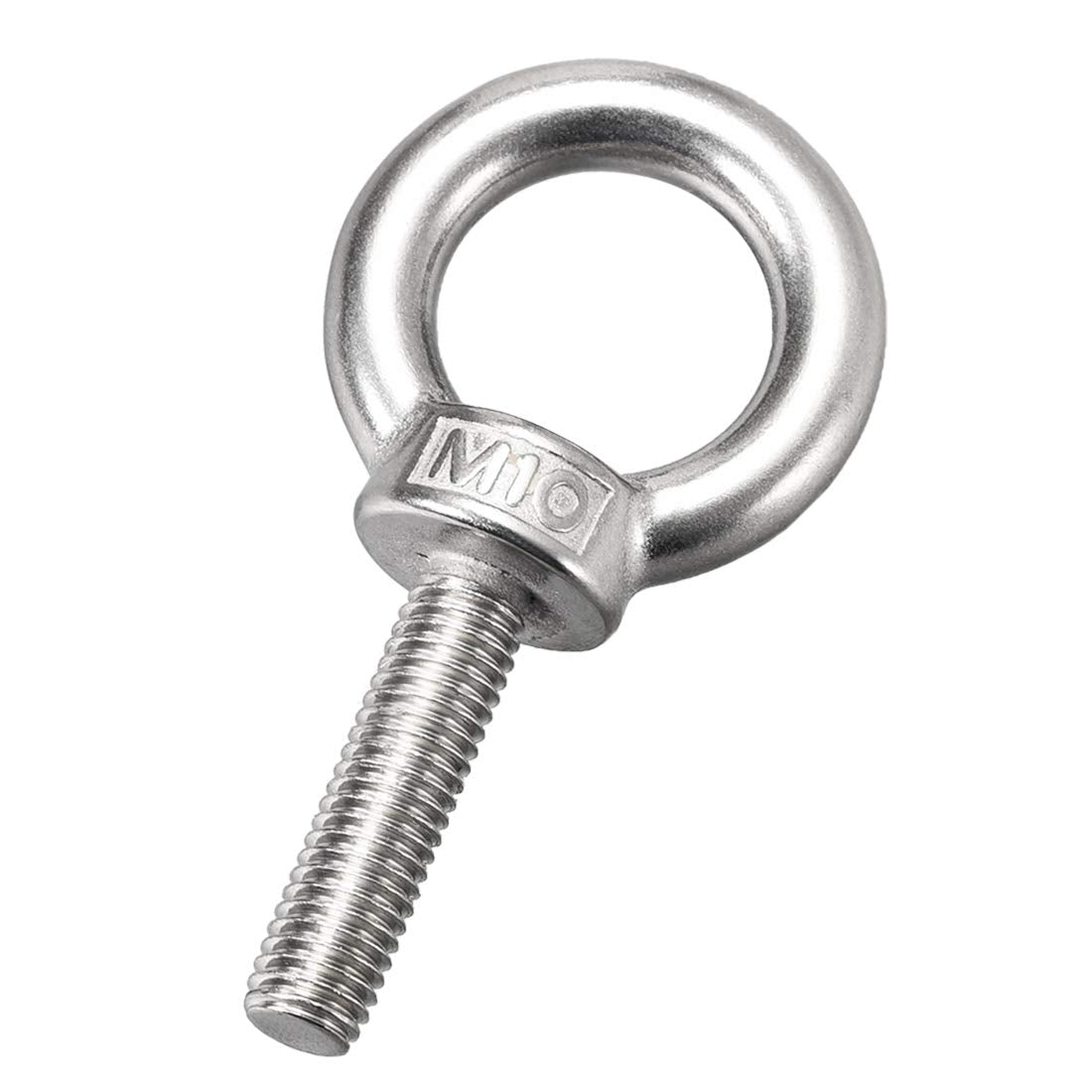 Lifting Eye Bolt M10 x 40mm Male Thread 304 Stainless Steel for Hanging, Pack of 2