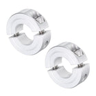 2pcs Double Split Clamp-On Shaft Collar for 5/8" Shaft, Two-Piece Clamping Collar, 1-5/16" OD, 7/16" Thickness, Aluminum Alloy Set Screw Split Collar Clamp