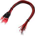 20Pcs 2mm Pre Wired LED, Red DC6-12V Diffused Lens, Light Emitting Diodes