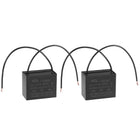 Ceiling Fan Capacitor CBB61 12uF 350V AC 2 Wires Metallized Polypropylene Film Capacitor 48x38x26mm for Electric Fan Pump Motor Generator 2Pcs