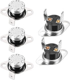 KSD301 Thermostat 75°C/167°F 10A Normally Open N.O Adjust Snap Disc Temperature Switch for Microwave Oven Coffee Maker 5pcs