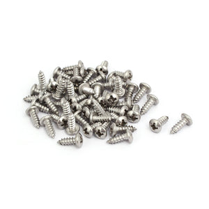 สกรูหัวกลมชนิด Phillips ขนาด M3.5x10mm จากเหล็กกล้าผลิตจากโรงงาน 304 ชนิดไม่ผ่านการบดเคลือบ 50 ชิ้น