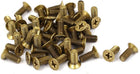M4 x 0.7mm Pitch GB819 Fasteners Countersunk Screws Brass Tone 50 Pcs