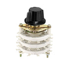 6P5T 6 Pole 5 Position 3 Deck Band Channel Rotary Switch Selector with Plastic Knob