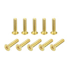 Flat Head Socket Cap Screws, M2.5-0.45 x 12mm Brass Inner Hex Drive Fasteners Bolts 50Pcs