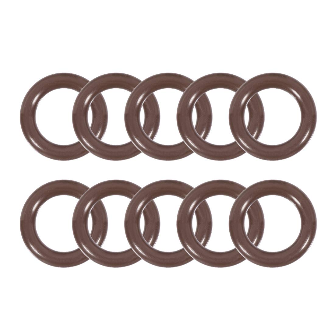 Fluorine Rubber O-Rings 14.8mm OD 9.5mm ID 2.65mm Width, Metric FKM Sealing Gasket, Pack of 10