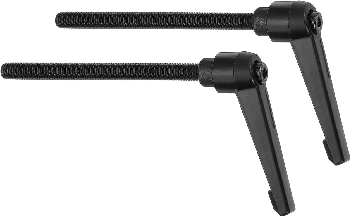 2Pcs M6 x 20mm säädettävät pyörähtävät napit käsihalkaisija miespuolinen mutteri painikkeella nopea vapautus lukituspyörähtävä ruuveja lathe koneisiin, musta