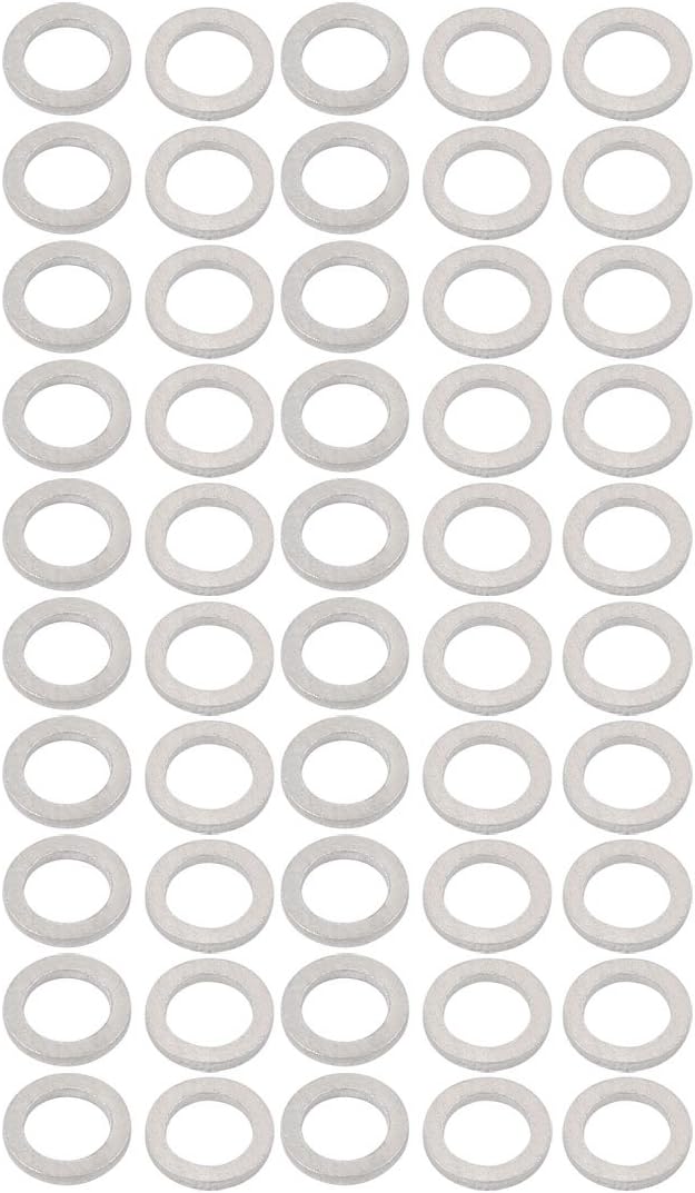 6mmx9mmx1mm Motorcycle Hardware Drain Plug Crush Aluminum Washer Seals 50pcs