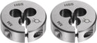2pcs Round Threading Dies, Metric M4 x 0.7 Thread (Right Hand), Adjustable High Speed Steel (HSS) Screw Cutting Die Repair Tool