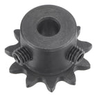 11 Tooth Roller Sprocket B Type, #25 Chain, Single Strand 1/4" Pitch, 6mm Bore Black Oxide C45 Carbon Steel with Set Screws for ISO 04C