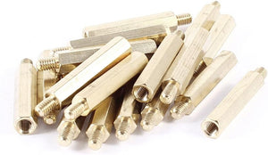 20 Pcs Brass Hex Standoff Spacer M4x30mm+6mm Female to Male