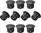 10pcs Mounting 10mm X 11mm Black Nylon Round Snap Panel Locking Hole Plugs Cover