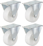 Caster Wheels 2" Polypropylene with Top Plate 44LBS Capacity for Furniture Carts Workbench, White, Pack of 4