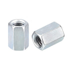 10pcs M8x12x16mm Coupling Nuts - Galvanized Carbon Steel Hex Threaded Rod Coupler for Furniture, Electronic, Industrial