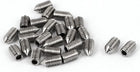 M5 x 10mm Cone Point Hex Socket Set Grub Screw Silver Tone 25 Pcs