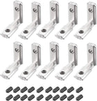Interior Joint Bracket, Inside Corner Connector 2020 Series with Screws for Aluminum Extrusion Profile, 10 Pcs