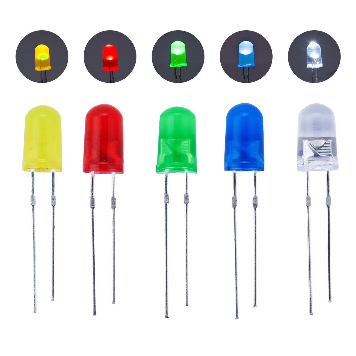 300개 3mm & 5mm LED 다이오드 모음 키트