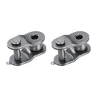 2Pcs #420 Chain Offset Half Link Roller, 1/2" Pitch Carbon Steel, Standard Chain End Connector Split Links