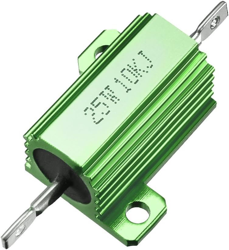 25W 10k Ohm 5% Aluminum Housing Resistor Screw Chassis Mounted Aluminum Case Wirewound Resistor Load Resistors Green 1 pcs