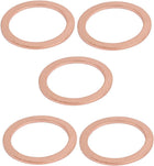 5pcs 27mmx35mmx1.5mm Copper Flat Ring Sealing Crush Washer Gasket