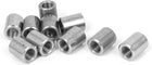 a16050300ux0582 Round Connector Nuts M8x15x12mm Threaded Insert Tube Adapter 304 Stainless Steel Round Connector Nuts 10Pcs