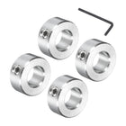 4 Pcs Set Screw Shaft Collar 1/2"Bore, 304 Stainless Steel Shaft Collars, 1"OD, 7/16"Thickness, Axle Collar Clamp with a Hex Wrench