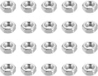 Hex Nuts, M8x1.25mm Metric Coarse Thread Hexagon Nut, Carbon Steel, Pack of 20 (Silver Tone)