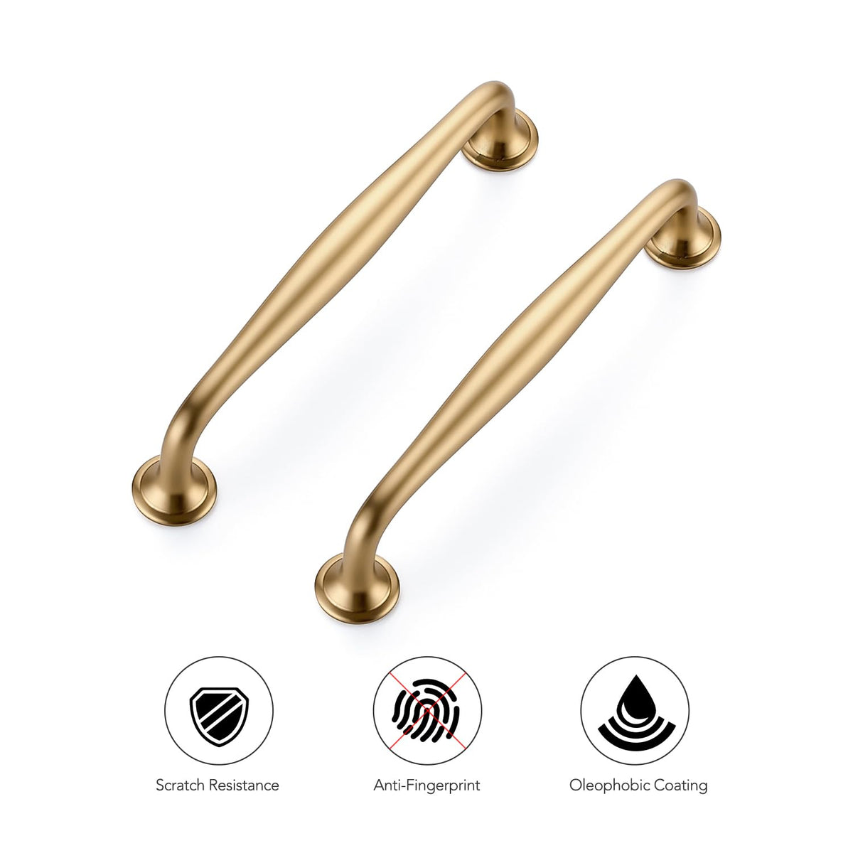 LinkMejor Maniglie per Cassetto Bronzo Champagne Solidi 5 Pollici 10 Confezione