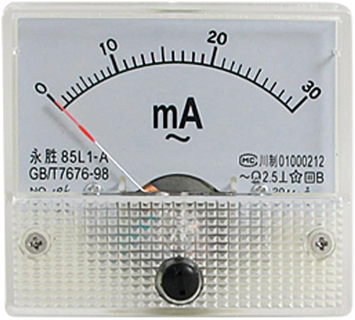 85L1-A AC 0-30mA Rectangle Analog Panel Ammeter Gauge