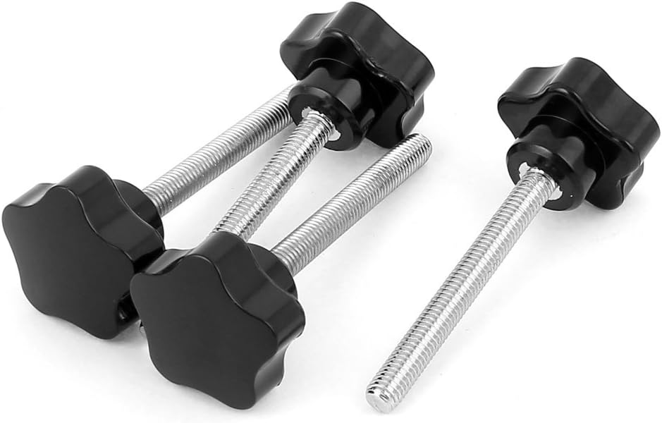 4 Pcs M8 x 70mm Thread 36mm Star Head Dia Screw On Type Clamping Knob