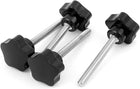 4 Pcs M8 x 70mm Thread 36mm Star Head Dia Screw On Type Clamping Knob