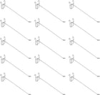 15Pcs 9.84" Pegboard Hook Display Hook, Metal Grid Wall Bracket Peg Board Display Hook Panels Hooks for Supermarkets, Boutiques, Accessories Stores, and Department Stores (Silver)