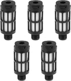 Plastic Pneumatic Muffler Exhaust 1/8 G Black, 5pcs