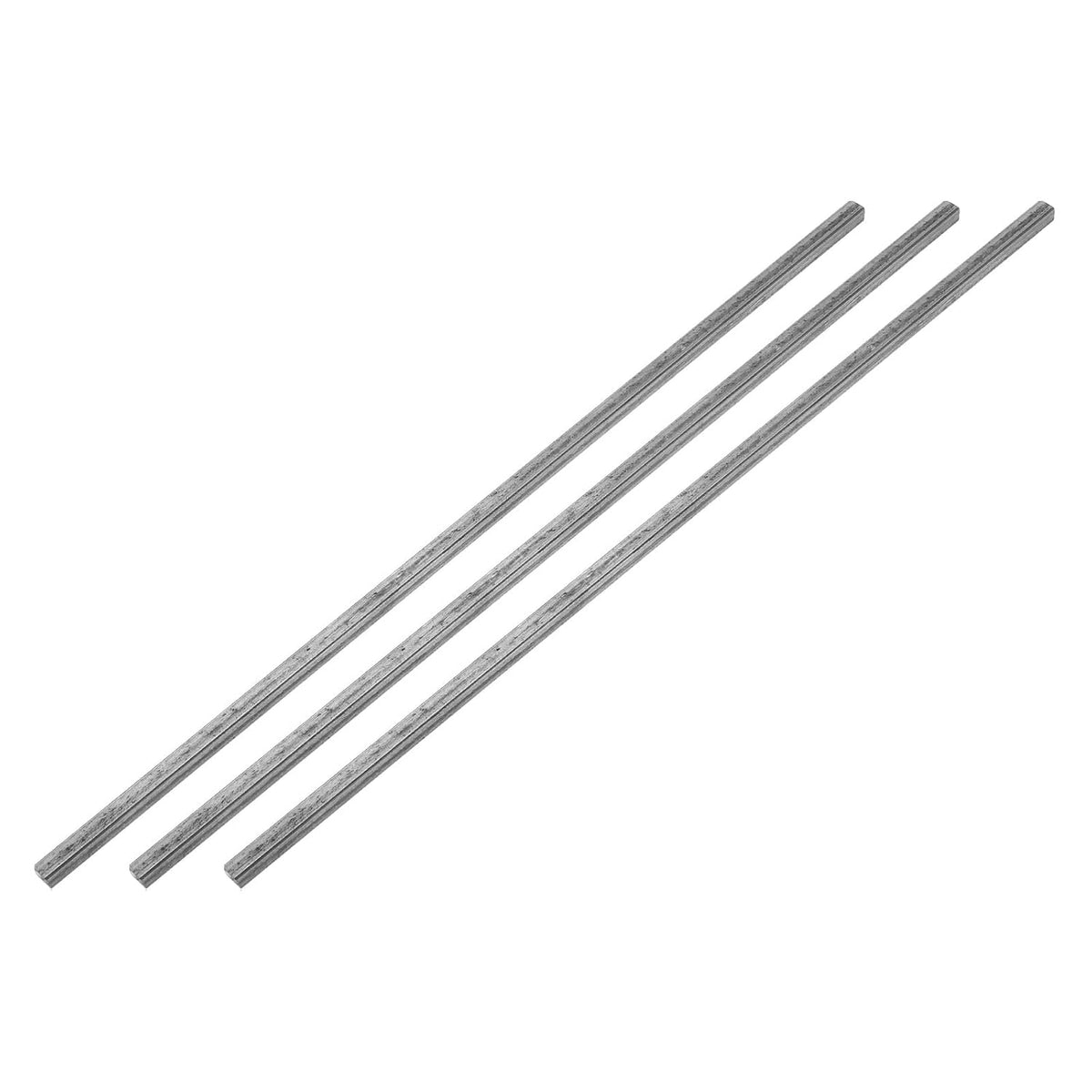 3Pcs Square Steel Bar Stock, 1/4"x1/4"x12"(6mmx6mmx305mm) 1045 Square Steel Rod Bars Precision Key Stock for Keyways Structural Support Industrial Machinery DIY Craft