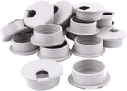 Plastic Computer Desk Grommet Wire Cable Hole Cover 35mm 24pcs Gray