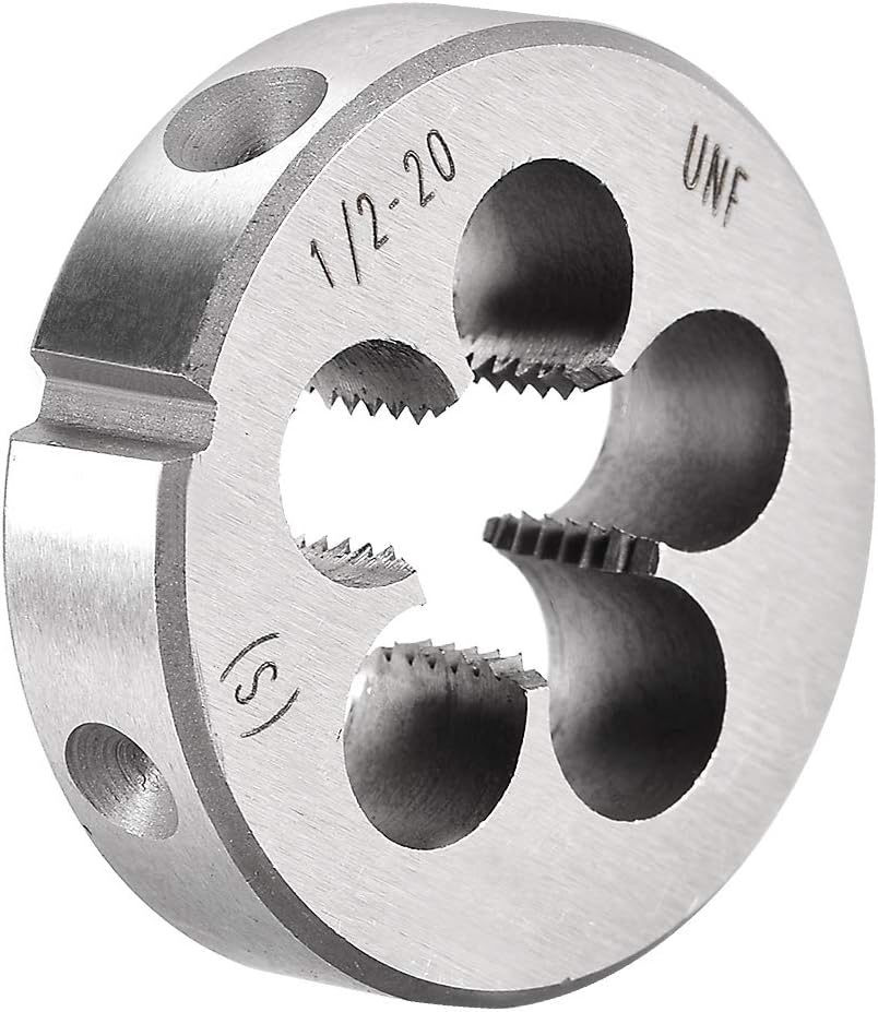 1/2-20 UNF Round Die, Machine Thread Right Hand Threading Die, Alloy Tool Steel Screw Thread Cutting Die