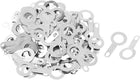 M5.2 Lug Plate Solder Ring Terminal Connector Crimp Silver Tone 100pcs