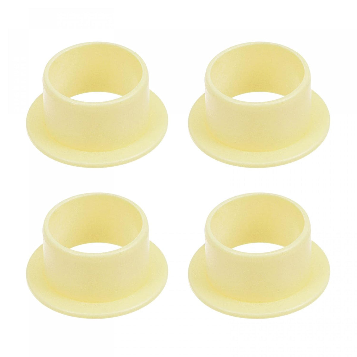 Flanged Sleeve Bearings 14mm Bore 16mm OD 10mm Length POM Wrapped Oilless Bushings Yellow 4pcs