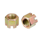 2Pcs M16x2mm Hexagon Slotted Nut, Grade 10 Carbon Steel Hex Castle Nuts, Color Zinc