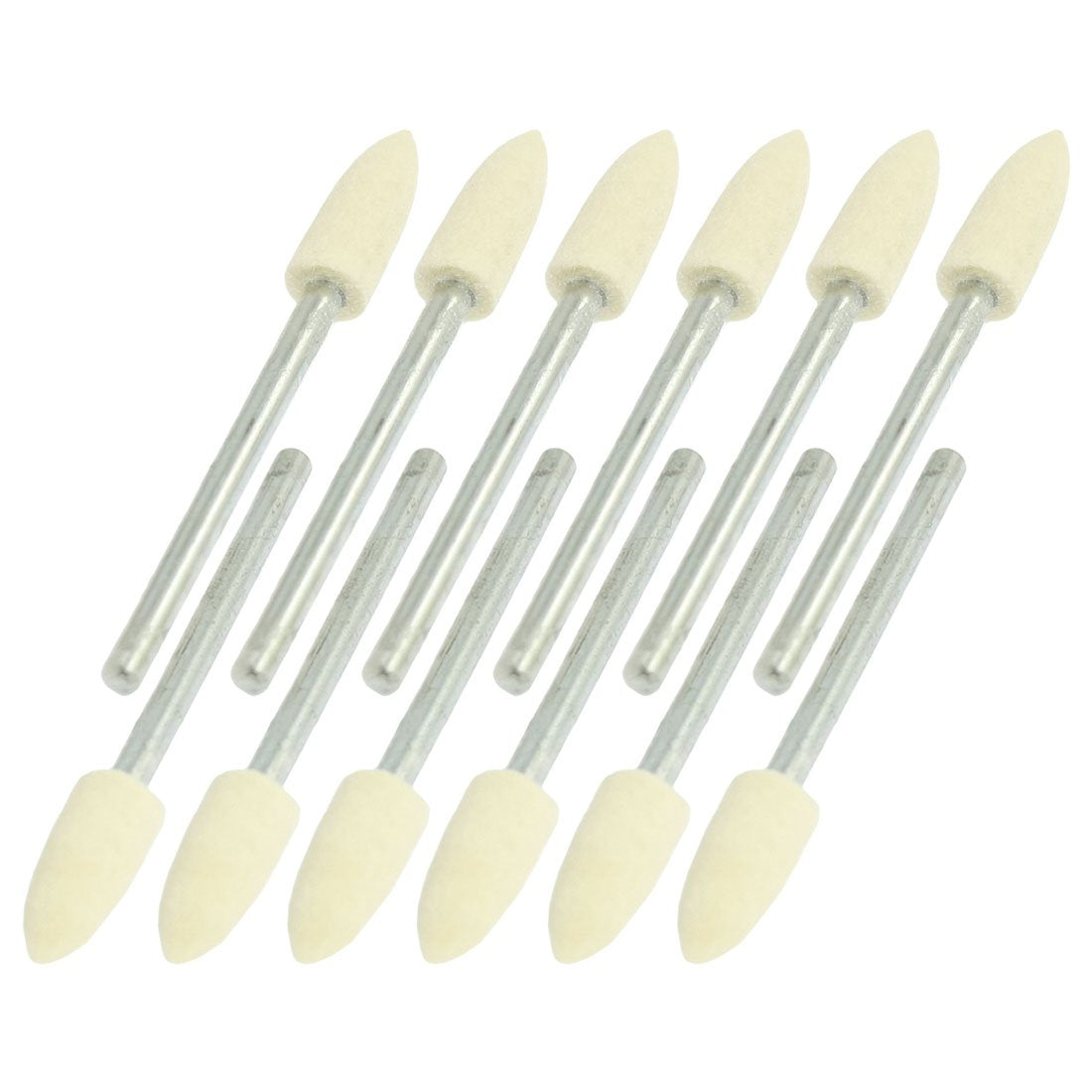 12 Pcs 3mm Shank 5mm Diameter Tapered Felt Buffing Tool