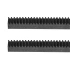 Steel Gear Rack, 2 Pcs 1Mod 500mm x 10mm x 10mm Total 3.3 ft Heavy Duty Straight Linear Spur Rack for Machines Automotive
