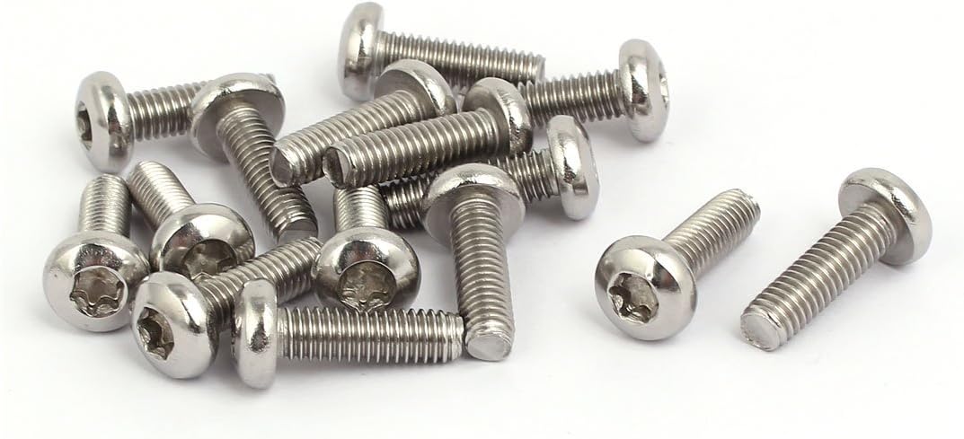 M6x20mm 304 Stainless Steel Button Head Torx Socket Cap Screws Fasteners 15pcs