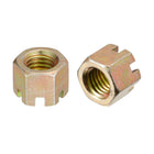 5Pcs M14x2mm Hexagon Slotted Nut, Grade 10 Carbon Steel Hex Castle Nuts, Color Zinc