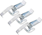5.16-inch Galvanized Draw Toggle Latch with Spring-Steel Hook - 3 Pcs