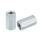 5pcs M12x15x30mm Coupling Nuts - Galvanized Carbon Steel Hex Threaded Rod Coupler for Furniture, Electronic, Industrial